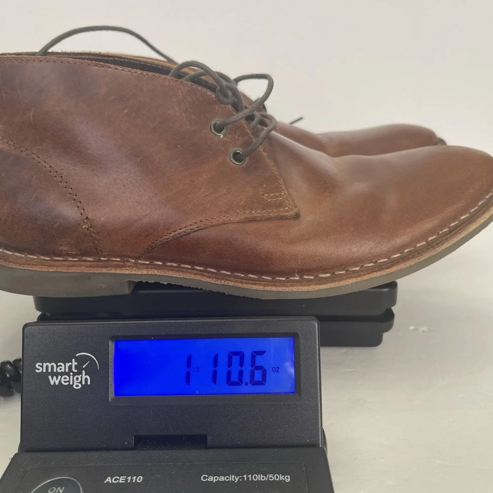 Franco Fortini Dade Brown Leather Chukka Dress Boots Shoes Mens 10 Career‎